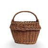 Vintage French Wicker Basket with Braided Rim