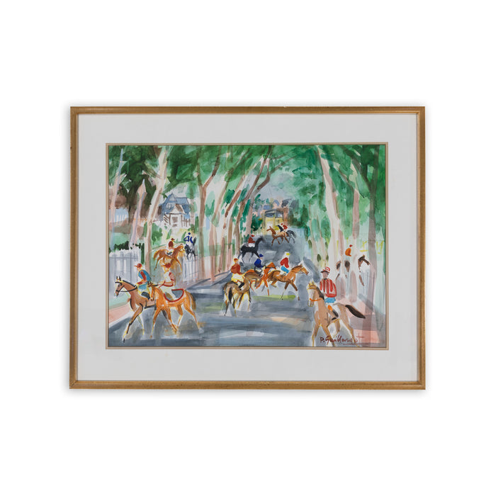 Pierre Gaillardot - Échauffement des jockeys à l’Hippodrome de Deauville, circa 1980s–1990s