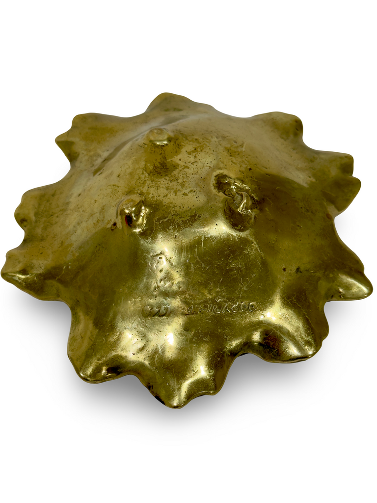 Vintage Brass Mayapple Leaf Dish