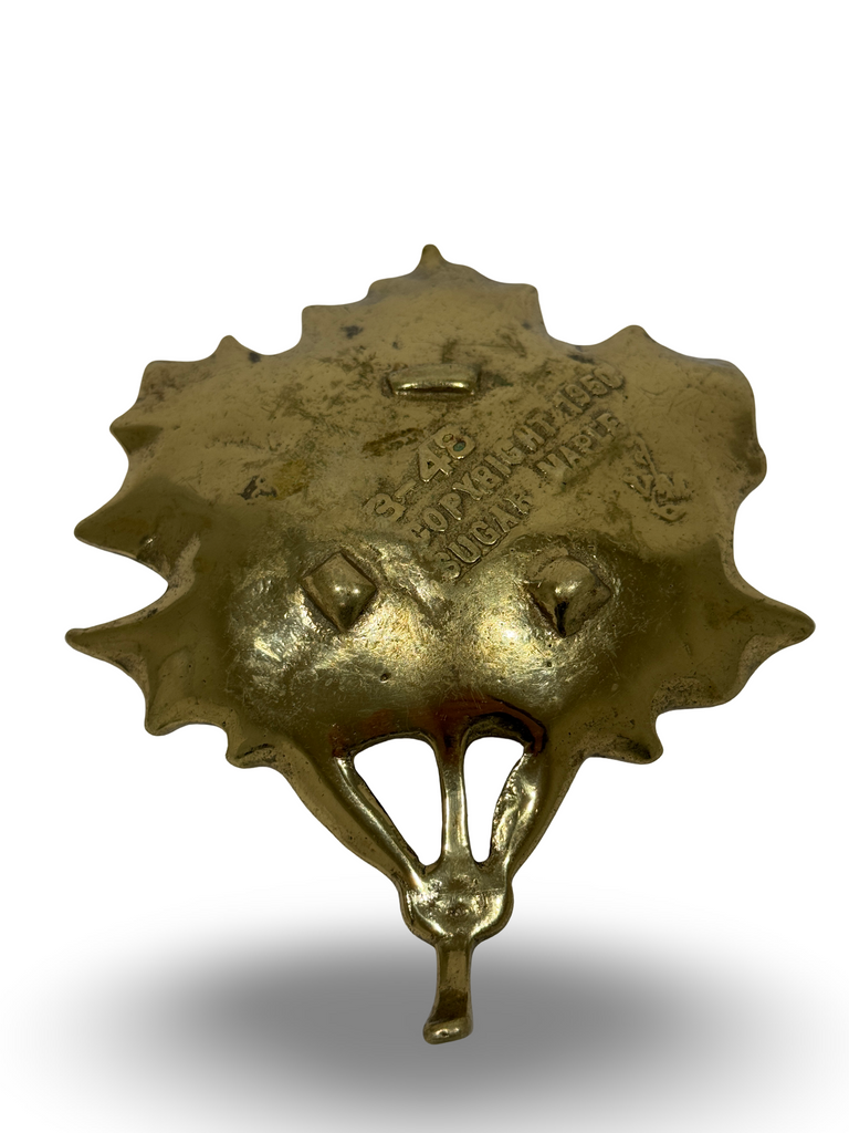 Vintage Brass Poinsettia Leaf Tray