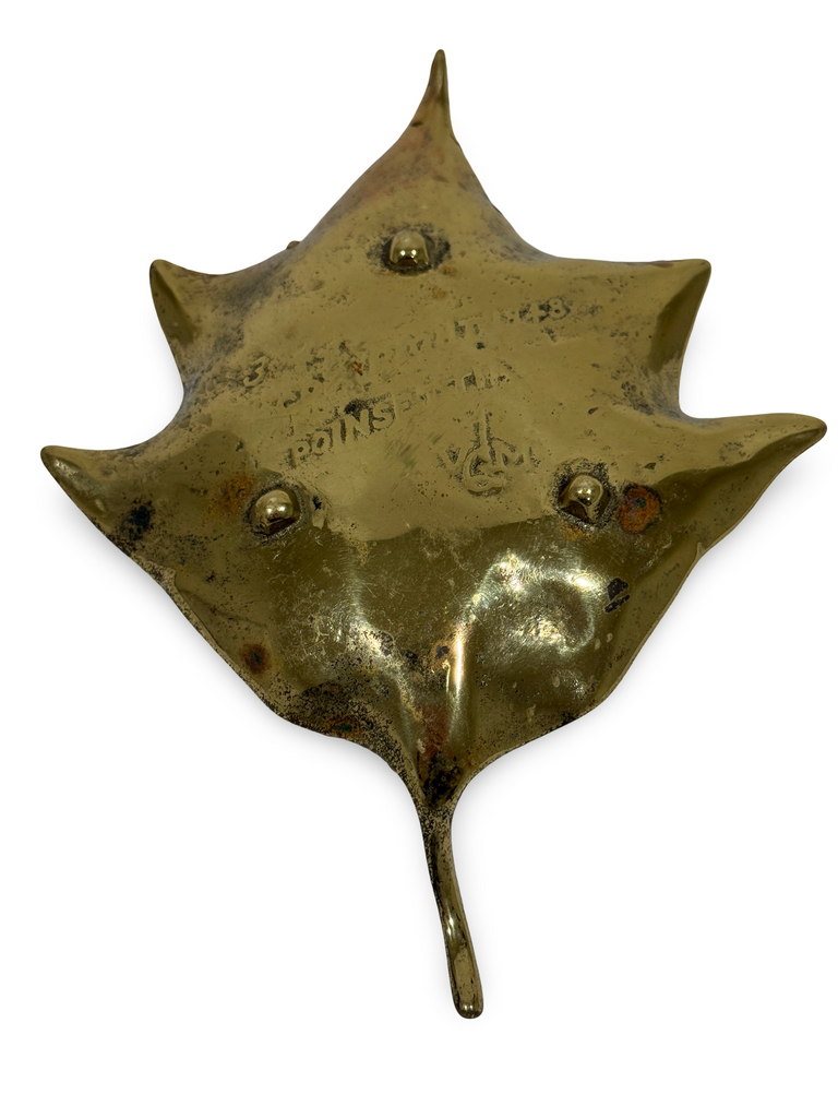 Vintage Brass Sugar Maple Leaf