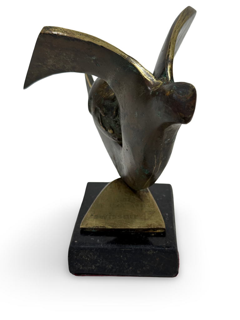 Vintage Art Deco Bronze Sculpture on Marble Base