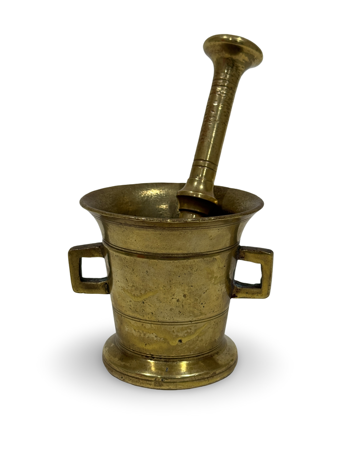 Antique Brass Apothecary Mortar & Pestle