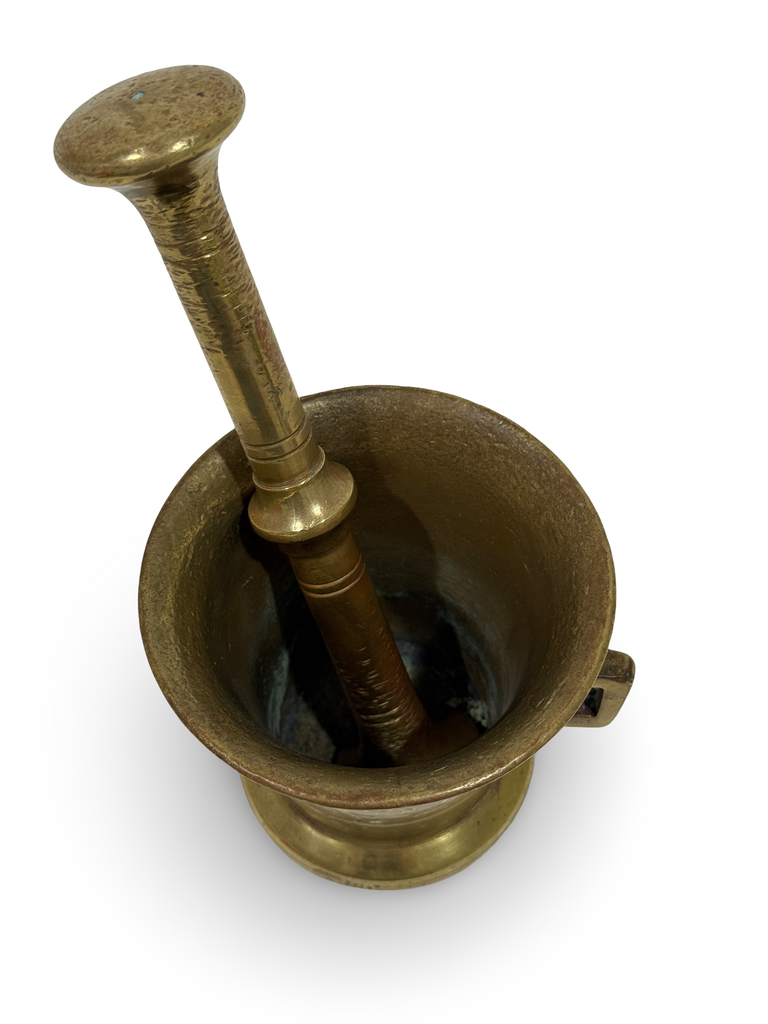 Antique Brass Apothecary Mortar & Pestle