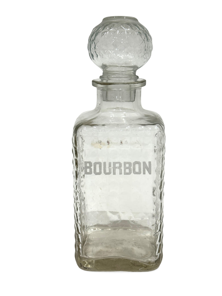Vintage Bourbon Glass Decanter