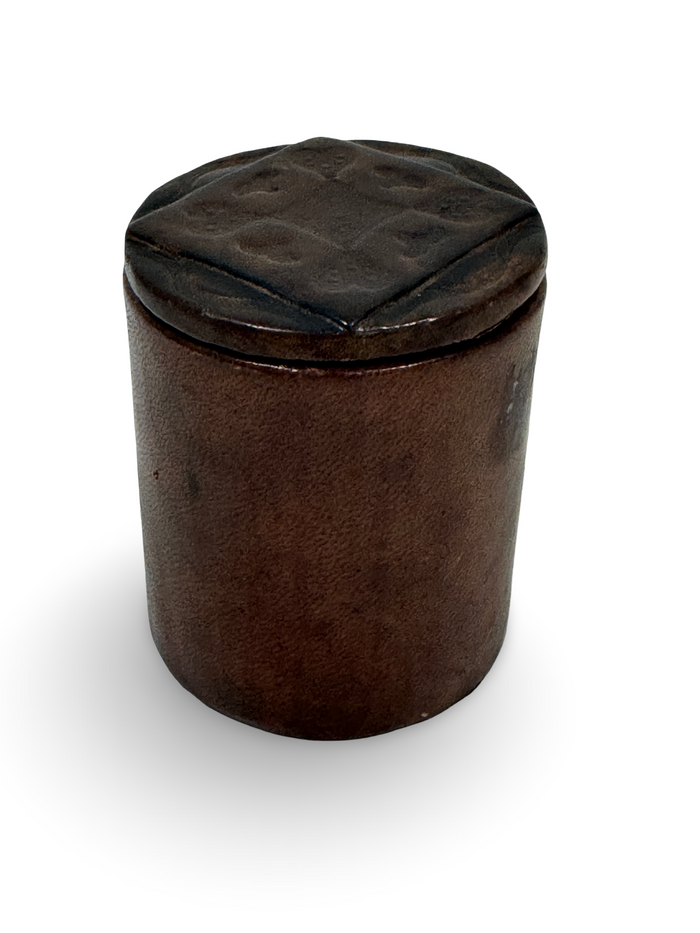 Vintage Leather Embossed Container