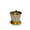Antique French Brass and Steel Coal Bucket from the 1800's