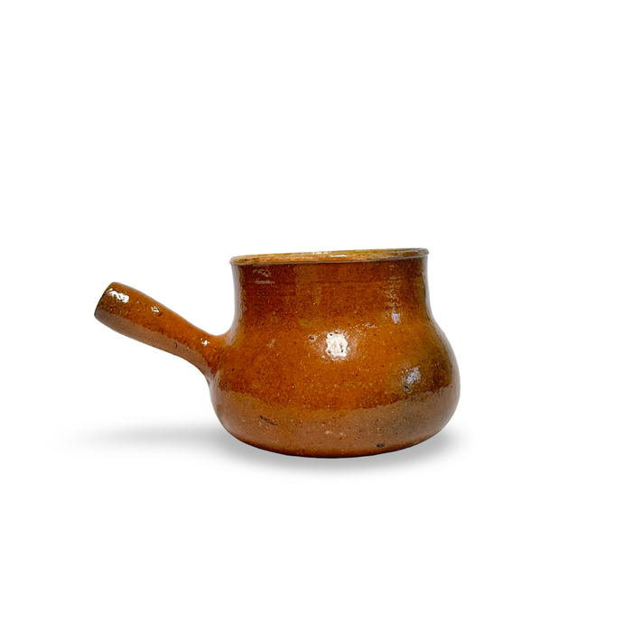 19th Century French Glazed Terracotta Pot