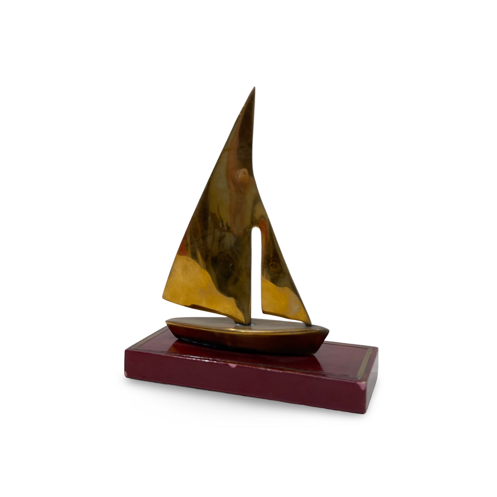 Vintage Brass Sailboat