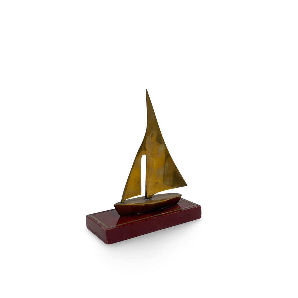 Vintage Brass Sailboat