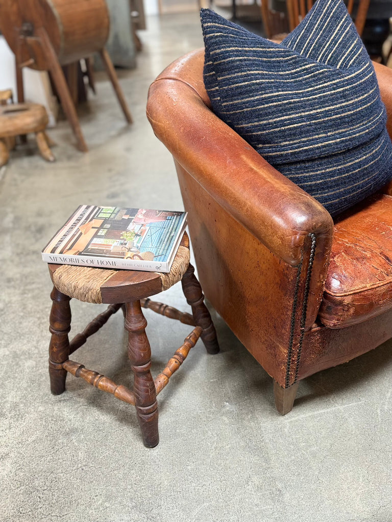 Antique French Chateau Fireside Stool - Large