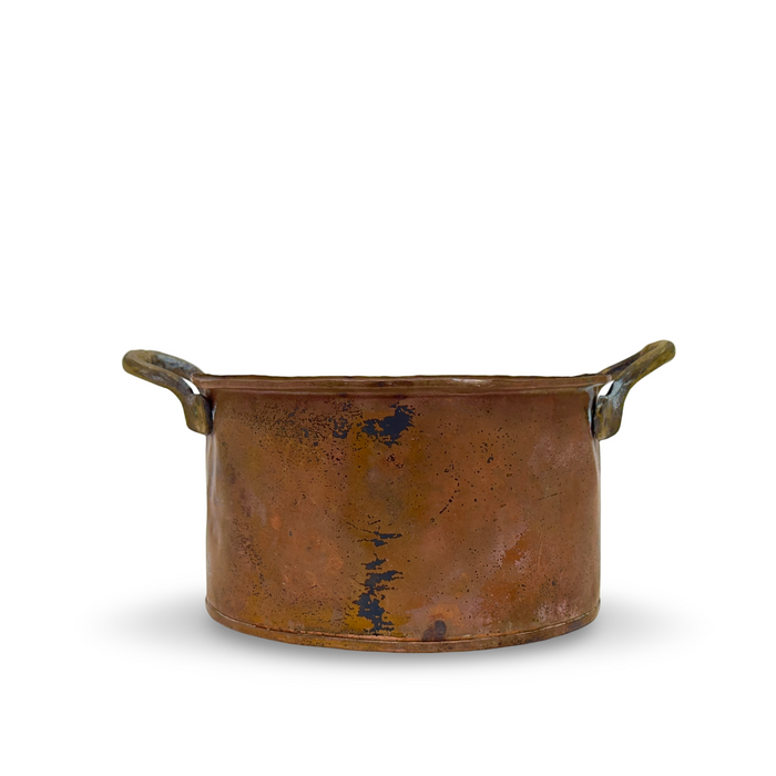 Antique French Brass and Copper Pot