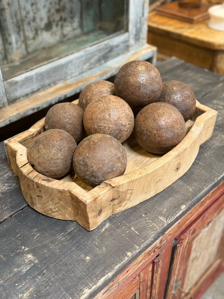 Antique French Wooden Boule Ball