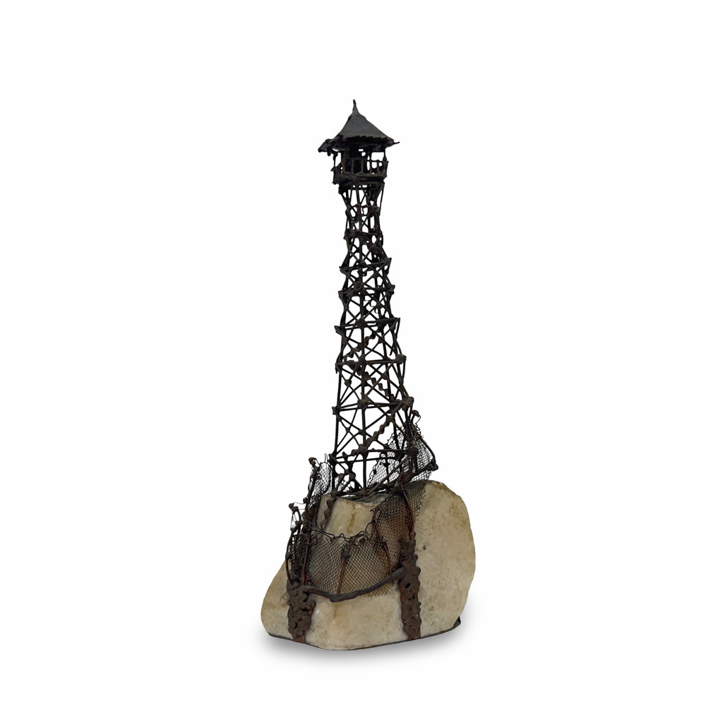 Vintage Brutalist Lighthouse Sculpture