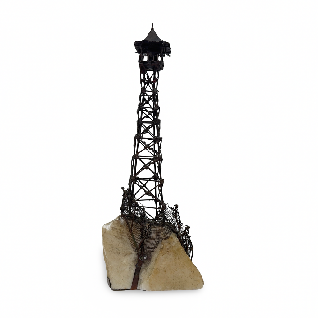 Vintage Brutalist Lighthouse Sculpture
