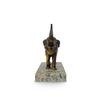 French Art Deco Bronze and Marble Elephant Sculpture
