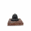 Antique French Bronze and Marble Inkwell