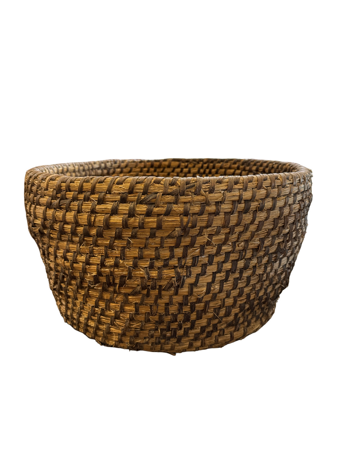 Oversized Antique French Hand Woven Basket