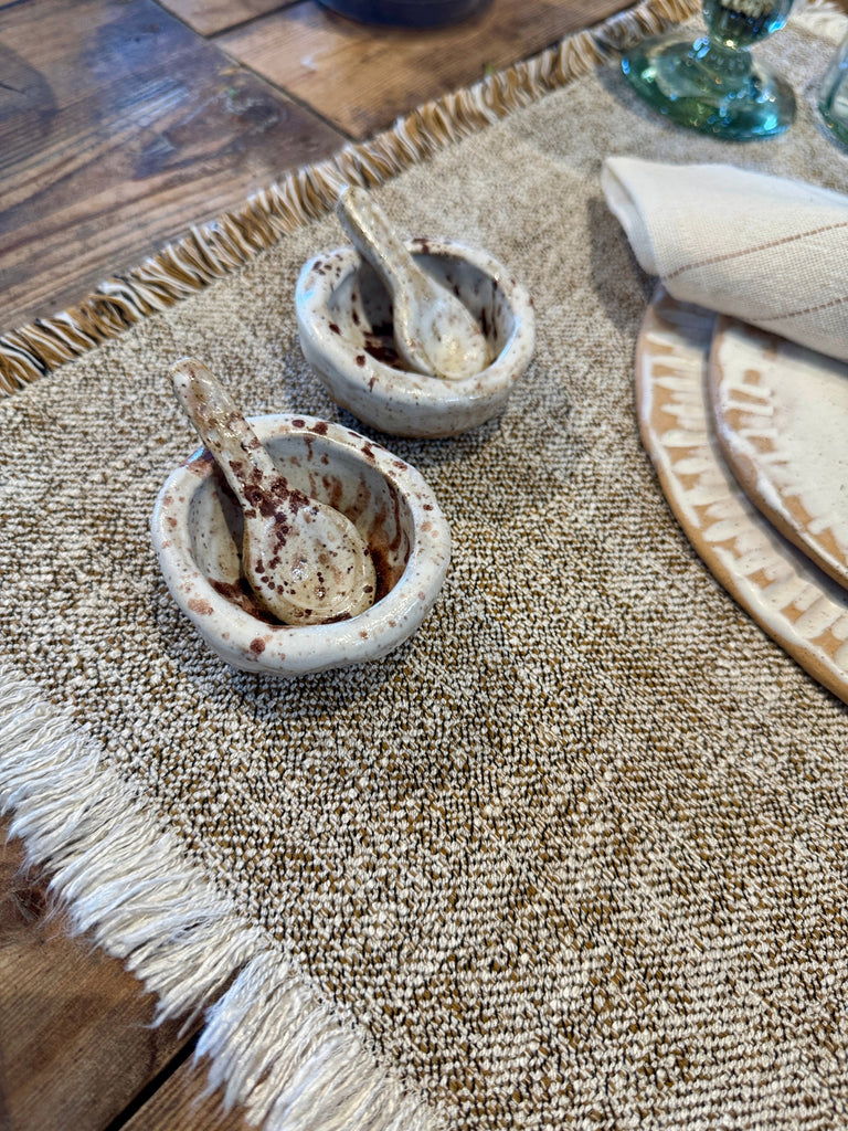 Painted Salt and Pepper Handmade Set