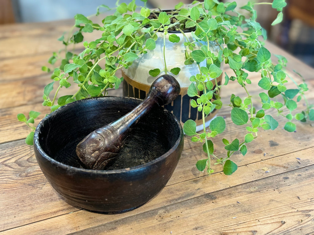 Primitive French Wooden Mortar & Pestle