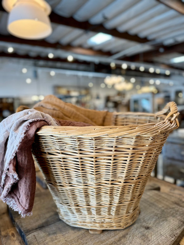 Antique French Basket with Handles