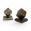 Art Deco Bronze Dice Bookends