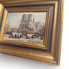 Signed Antique French Notre Dame Painting