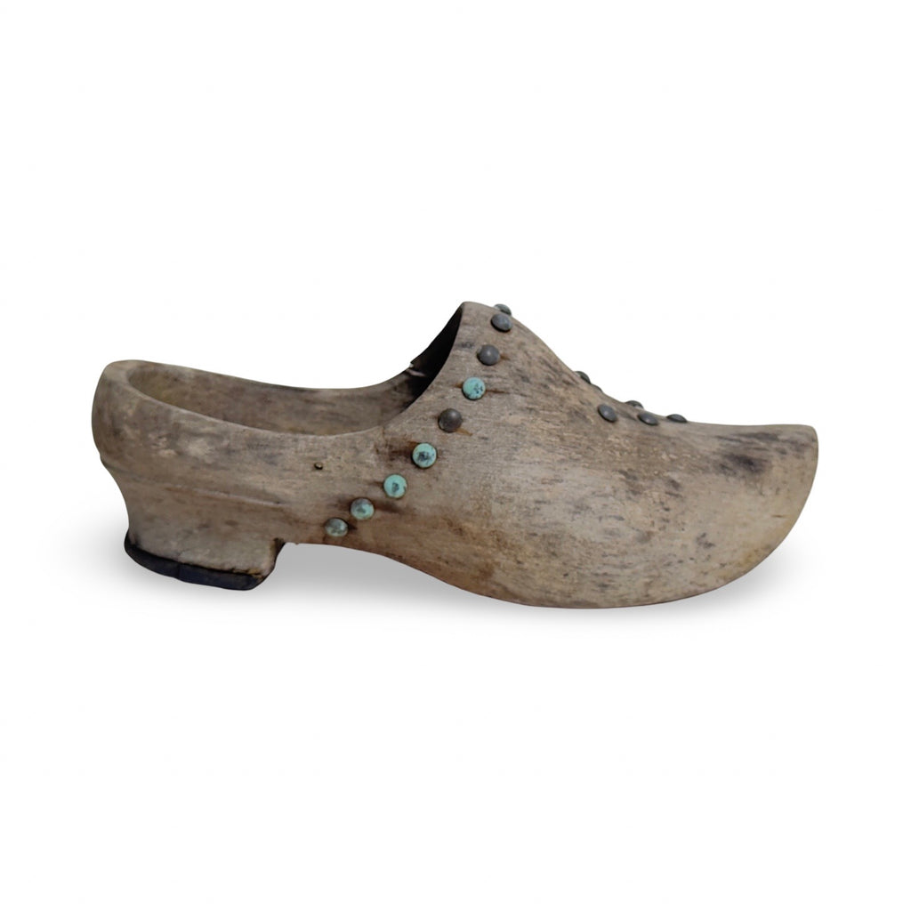 Hand Carved Primitive French Clog