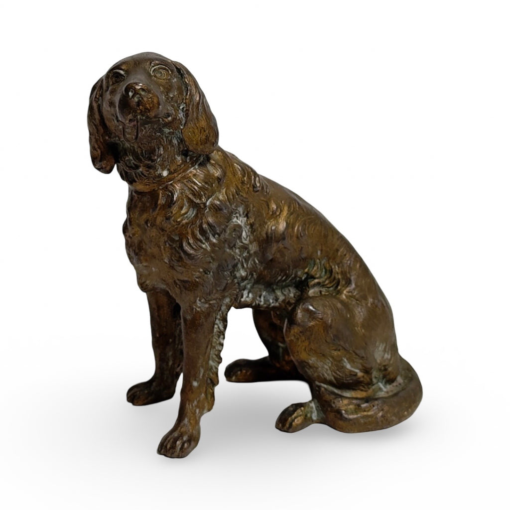 Antique French Bronze Dog Statue