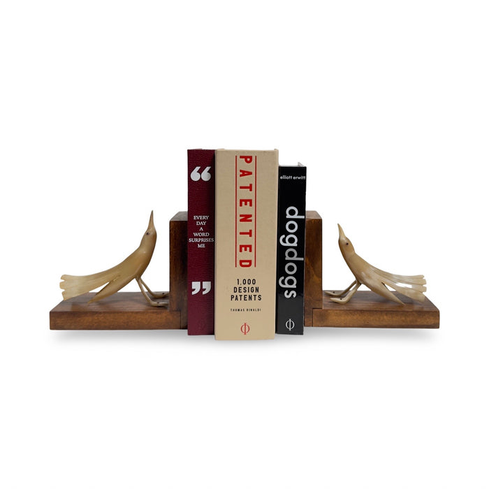 1940’s French Carved Horn Bird Bookends