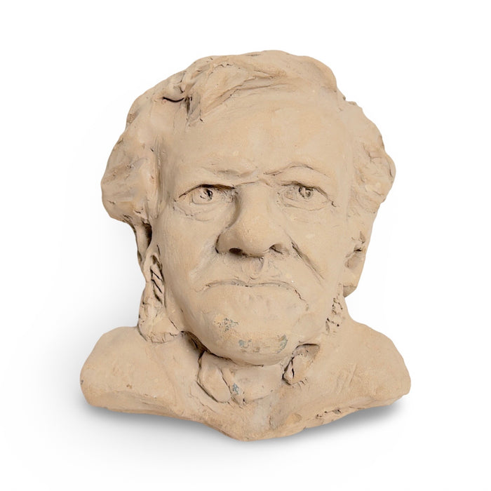 Antique Plaster Wall 
Sculpture Of A Man