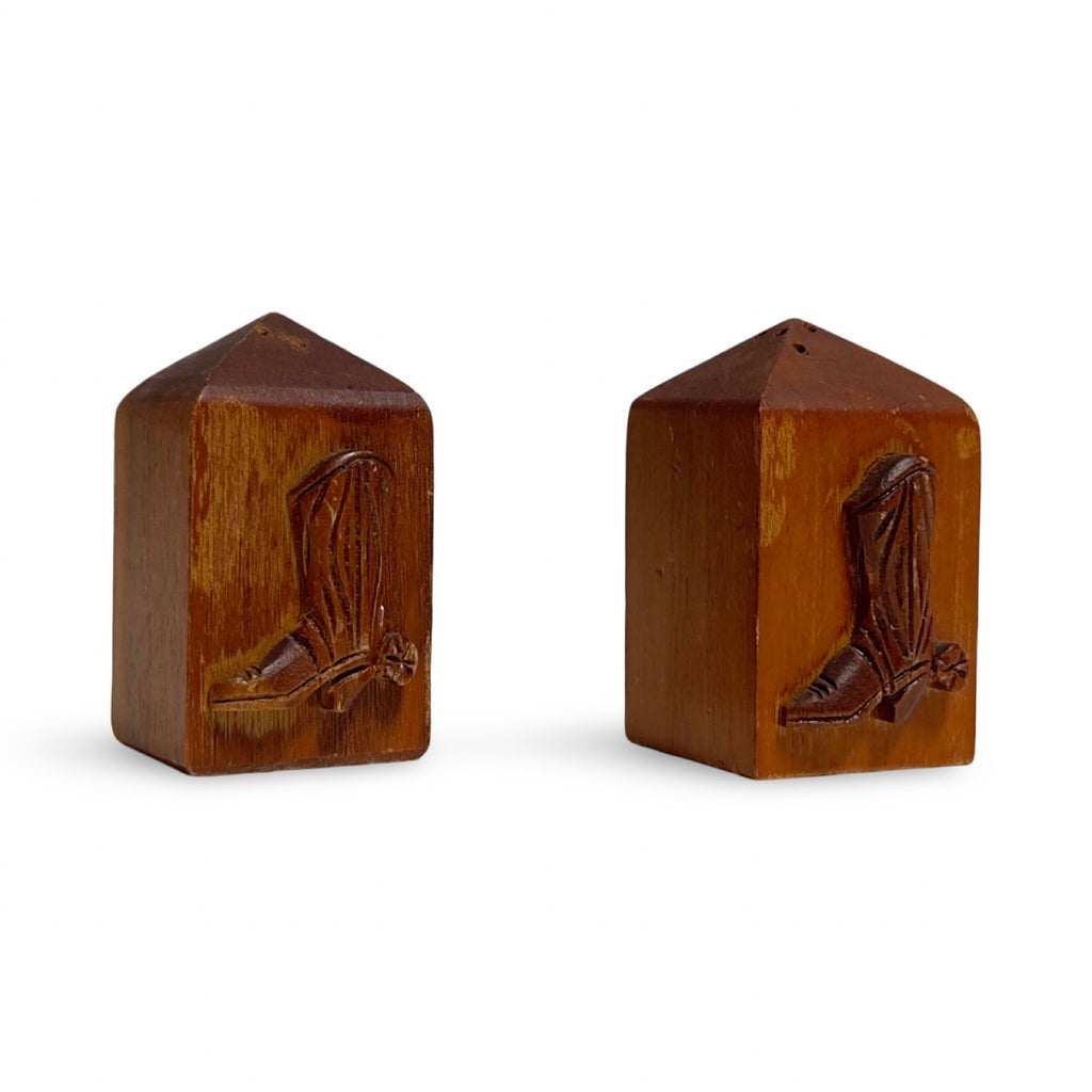 Vintage cowboy salt and pepper shakers