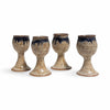 Set of 4 Vintage Ceramic Goblets