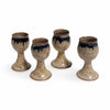 Set of 4 Vintage Ceramic Goblets