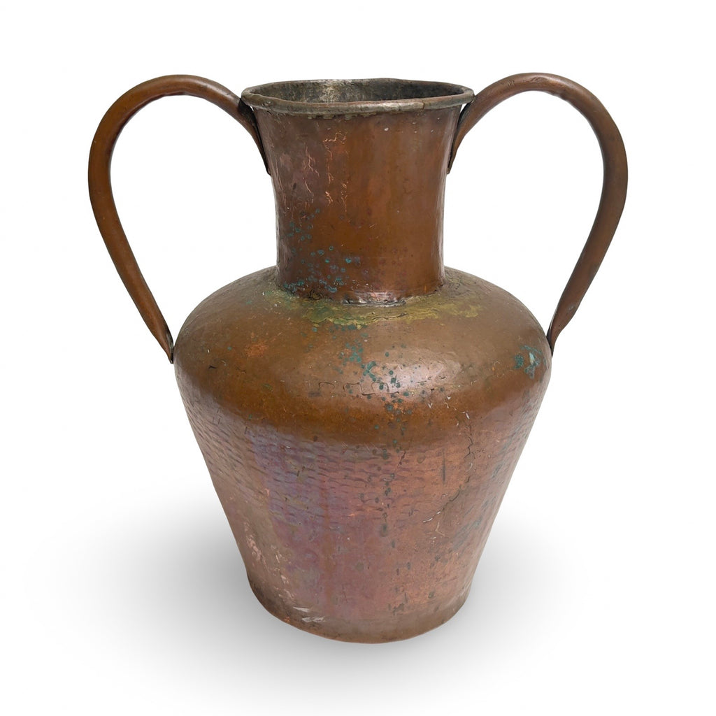 Antique French Two Handled Copper Pitcher