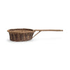 Antique French Wicker Basket With Handle