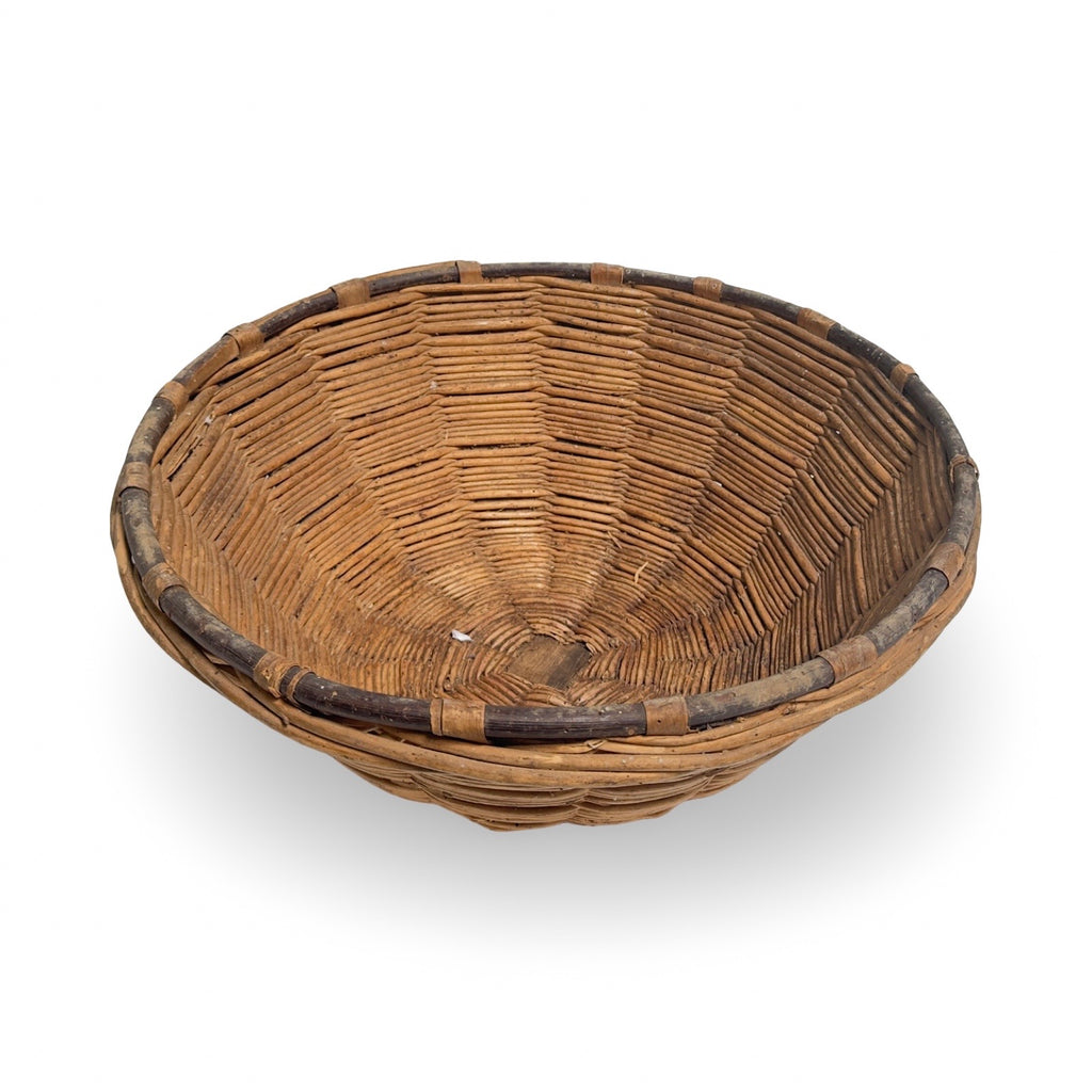 Antique French Wicker Basket