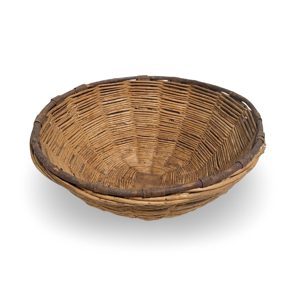 Antique French Wicker Basket