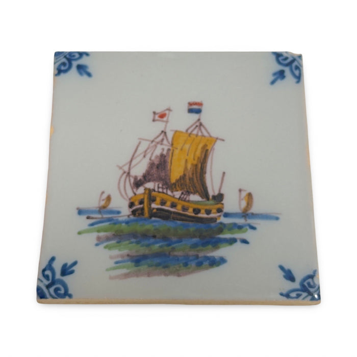 Antique French Delft Tile