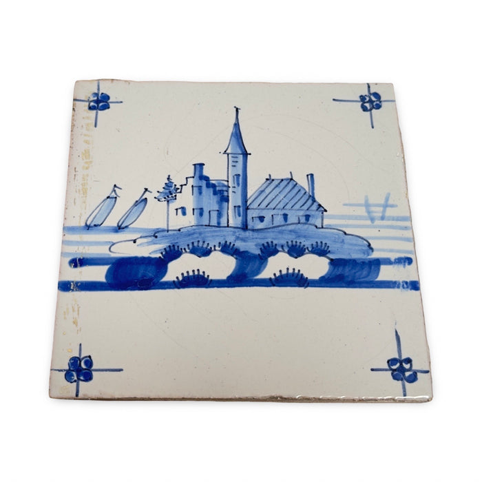 Antique French Delft Tile