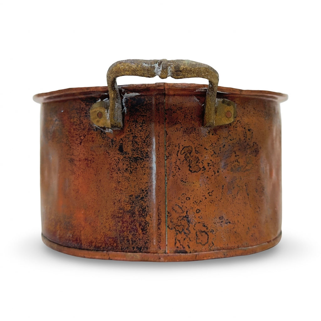 Antique French Brass and Copper Pot