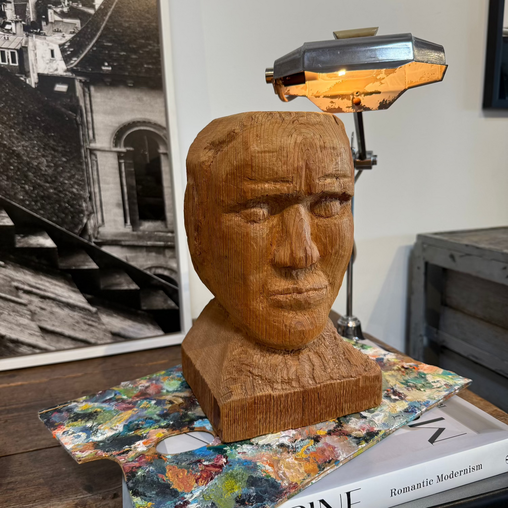 Vintage Wooden Bust