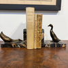 1920's Art Deco French Marble Duck Bookends