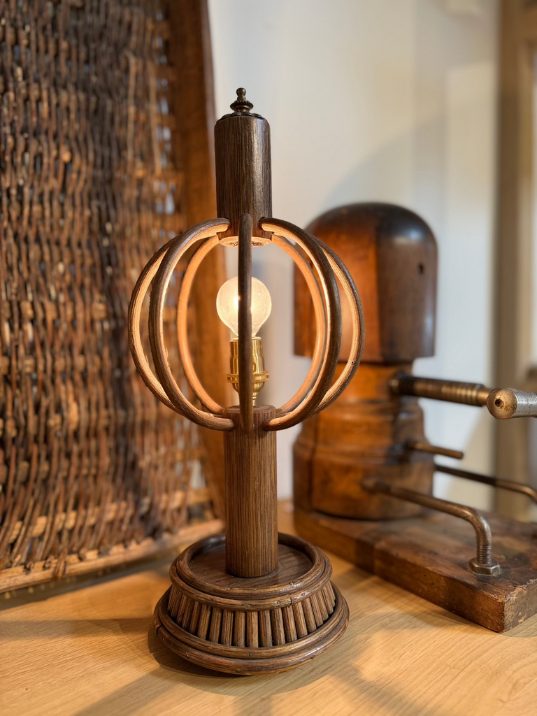 Vintage French MCM Bamboo Table Lamp
