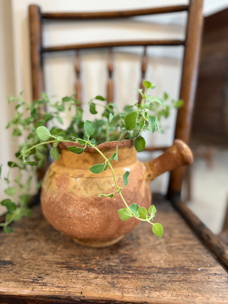19th Century French Glazed Terracotta Pot