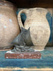 Art Deco French Bronze and Marble Bookend