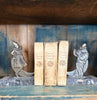 Art Deco French Jester Bronze and Marble Bookends