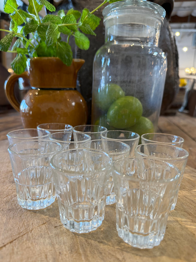 Vintage French Glassware Set of 11