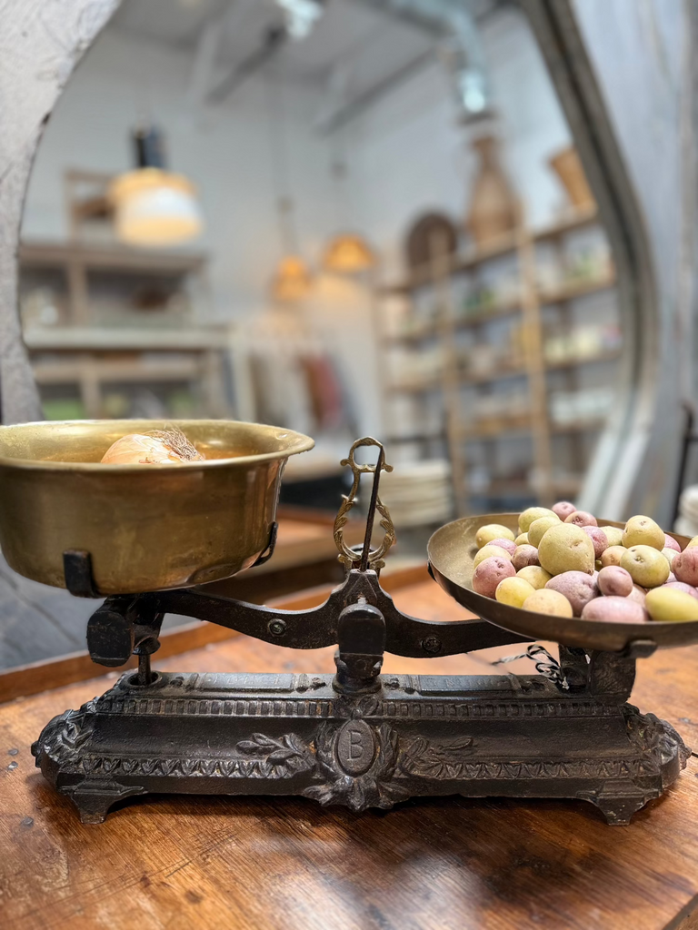 Antique European Cast Iron and Brass Scale