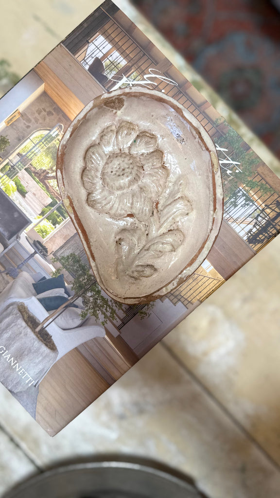 Vintage Floral Ceramic Mold Dish